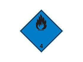 Знак маркировки грузов легковоспламеняющийся материал Brady adr 4.1,алюминиевая пластина, 297x297 мм, b-7525, 1 шт
