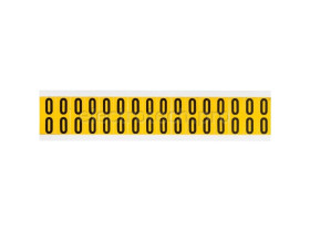 Цифра 0 Brady, черный на желтом, 32 шт, 14x19 мм, b-946, Винил, 25 шт. (gws44000)