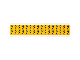 Цифра 2 Brady, черный на желтом, 32 шт, 14x19 мм, b-946, Винил, 25 шт.