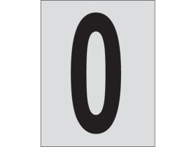 Цифра 0 Brady, черный на серебряном,белом, 25 шт, 25x38 мм, b-946, Винил, 25 шт. (gws59000)