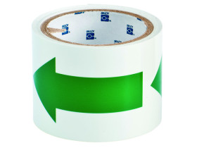 Стрелки светящиеся полиэстер Brady в темноте в виде стрелочек, 75x4500 мм, b-324, Полиэстер, Рулон