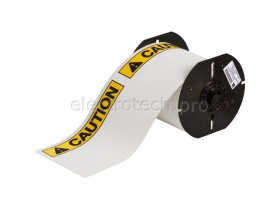 Полиэстер ToughWash B30C-4000-855-CAUT, легенда: CAUTION чёрно/жёлтая, белый, 101,60 мм * 15,24 м (BBP31/33/35/37)