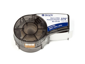 Лента Brady m21-375-423, черная на белом, 9.53x6400 мм, Полиэстер