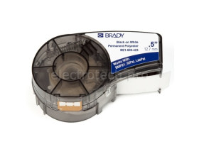 Лента Brady m21-500-423, черная на белом, 12.7x6400 мм, Полиэстер
