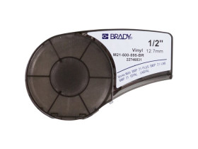 Самоклеящаяся лента Brady M21-500-595-BR, винил, печать белая на коричневом, 12,7 мм * 6,4 м