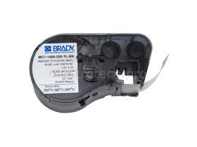 Самоклеящаяся лента Brady MC1-1000-595-YL-BK, универсальный винил, печать чёрная на жёлтом, 25,4 мм * 7,62 м, в картридже 7,62 м (BMP41/51/53)