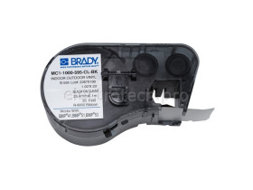 Самоклеящаяся лента Brady MC1-1000-595-CL-BK, универсальный винил, печать чёрная на прозрачном, 25,4 мм * 6,1 м, в картридже 6,1 м (BMP41/51/53)