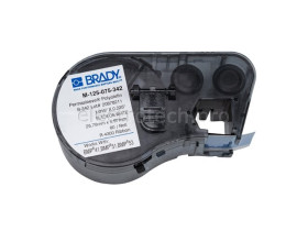 Термоусаживаемые маркеры Brady M-125-075-342, 19,05 * 5,97 мм, белые, печать черная, диаметр 2,8 мм, в картриджи 80 шт. (BMP41/51/53)