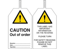 Бирка безопасности do not use out of order Brady бирки,. в упаковке, 145x85 мм, ПВХ, 10 шт