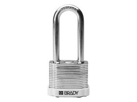 Замки компактные блокирующие Brady дужка, серый, 4,7 мм, 25 мм, Алюминий, Химически инертен, Электроизолированная личина, 1, 6 шт