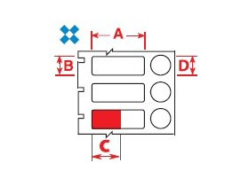 Этикетки Brady BPT-606-461 / 25,4x9,53мм, B-461