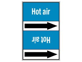 Ленты самоклеящиеся Brady с одной половиной двухцветной,другой - с текстом и стрелкой направления потока, коричневый на синем, «fresh water-sanitary», 225x15000 мм, b-7541