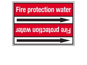 Стрелка для маркировки трубопровода Brady, белый на красном, «sprinklers», 100x33000 мм, b-7529, 220 шт, 13 мм