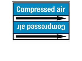 Стрелка для маркировки трубопровода Brady, белый на синем, «instrument air», 100x33000 мм, b-7529, 220 шт, 13 мм