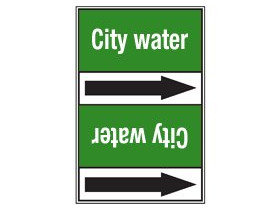 Стрелка для маркировки трубопровода Brady, белый на зеленом, «cold water supply», 100x33000 мм, b-7529, 220 шт, 13 мм