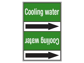 Стрелка для маркировки трубопровода Brady, белый на зеленом, «deionized water», 100x33000 мм, b-7529, 220 шт, 13 мм