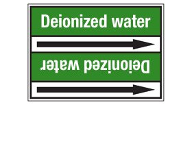Стрелка для маркировки трубопровода Brady, белый на зеленом, «distilled water», 100x33000 мм, b-7529, 220 шт, 13 мм