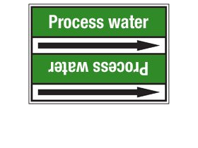 Стрелка для маркировки трубопровода Brady, белый на зеленом, «purified water», 100x33000 мм, b-7529, 220 шт, 13 мм