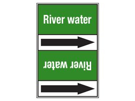 Стрелка для маркировки трубопровода Brady, белый на зеленом, «soft water», 100x33000 мм, b-7529, 220 шт, 13 мм