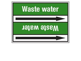 Стрелка для маркировки трубопровода Brady, белый на зеленом, «well water», 100x33000 мм, b-7529, 220 шт, 13 мм