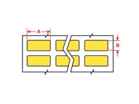 Полиимид высокотемпературный Brady dat-73-472-10,в упаковке, 31.75x9.53 мм, Полиимид, 10080 шт