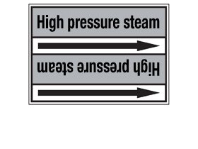 Стрелка для маркировки трубопровода Brady, 83-115 мм, «low pressure steam», 52x402 мм, b-7529, 2 шт, 25 мм
