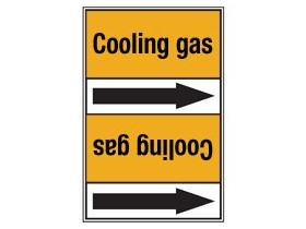 Стрелка для маркировки трубопровода Brady, черный на желтом, 25-27 мм, «fuel gas», 26x200 мм, b-7529, 3 шт, 12,5 мм