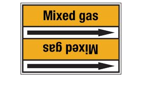 Стрелка для маркировки трубопровода Brady, черный на желтом, «nitrous oxide», 100x33000 мм, b-7529, 550 шт, 8 мм