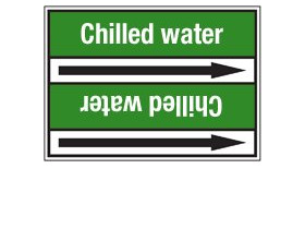 Стрелка для маркировки трубопровода Brady, белый на зеленом, «chlorted water», 100x33000 мм, b-7529, 550 шт, 8 мм