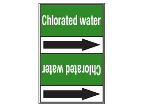 Стрелка для маркировки трубопровода Brady, белый на зеленом, 25-27 мм, «cold water return», 26x200 мм, b-7529, 3 шт, 12,5 мм