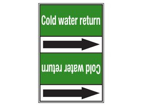 Стрелка для маркировки трубопровода Brady, белый на зеленом, 25-27 мм, «condensate return», 26x200 мм, b-7529, 3 шт, 12,5 мм