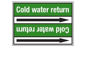 Стрелка для маркировки трубопровода Brady, белый на зеленом, «condensate return», 100x33000 мм, b-7529, 550 шт, 8 мм