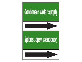 Стрелка для маркировки трубопровода Brady, белый на зеленом, «decarbonatized water», 100x33000 мм, b-7529, 550 шт, 8 мм