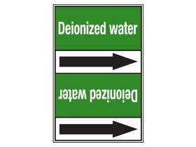Стрелка для маркировки трубопровода Brady, белый на зеленом, 25-27 мм, «domestic cold water», 26x200 мм, b-7529, 3 шт, 12,5 мм