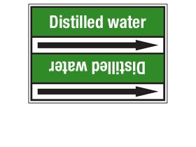 Стрелка для маркировки трубопровода Brady, белый на зеленом, «filtered water», 100x33000 мм, b-7529, 550 шт, 8 мм