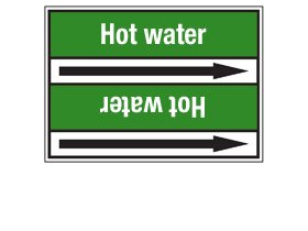 Стрелка для маркировки трубопровода Brady, белый на зеленом, «industrial water», 100x33000 мм, b-7529, 550 шт, 8 мм