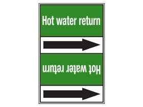 Стрелка для маркировки трубопровода Brady, белый на зеленом, 25-27 мм, «low pressure water», 26x200 мм, b-7529, 3 шт, 12,5 мм