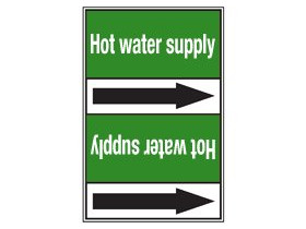 Стрелка для маркировки трубопровода Brady, 83-115 мм, «mains water», 52x402 мм, b-7529, 2 шт, 25 мм