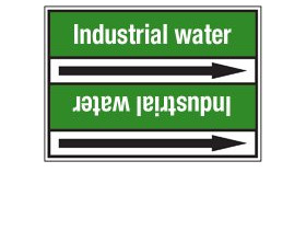 Стрелка для маркировки трубопровода Brady, белый на зеленом, «mineral water», 100x33000 мм, b-7529, 550 шт, 8 мм