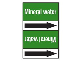 Стрелка для маркировки трубопровода Brady, белый на зеленом, 25-27 мм, «polluted water», 26x200 мм, b-7529, 3 шт, 12,5 мм