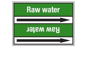 Стрелка для маркировки трубопровода Brady, белый на зеленом, «river water», 100x33000 мм, b-7529, 550 шт, 8 мм