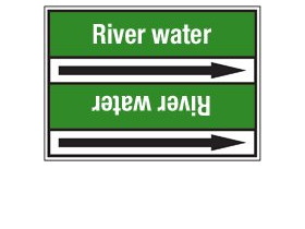 Стрелка для маркировки трубопровода Brady, белый на зеленом, «soft water», 100x33000 мм, b-7529, 550 шт, 8 мм