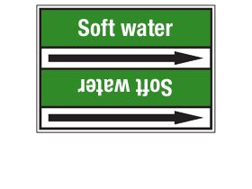 Стрелка для маркировки трубопровода Brady, белый на зеленом, «tank water», 100x33000 мм, b-7529, 550 шт, 8 мм