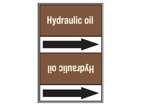 Стрелка для маркировки трубопровода Brady, белый на коричневом, 25-27 мм, «lubricating oil», 26x200 мм, b-7529, 3 шт, 12,5 мм