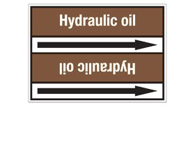 Стрелка для маркировки трубопровода Brady, белый на коричневом, 25-27 мм, «methanol f t», 26x200 мм, b-7529, 3 шт, 12,5 мм