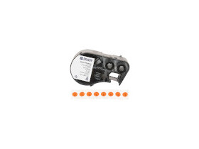 M4-82-499-OR-BK этикетки круглые, материал В-499, нейлоновая ткань, диаметр 9.53мм,  цвет-черный на оранжевом, 240 шт. в упак.