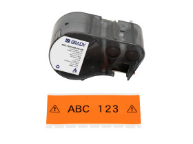 M5C-1500-595-OR-BK  непрерывная лента, материал B-595, винил, размер 38.1мм х7.62м,  цвет-черный на оранжевом(BMP51, M510, M511)