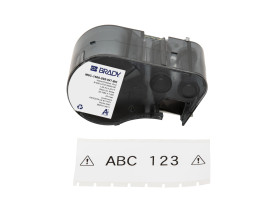 M5C-1500-595-WT-BK непрерывная лента, материал B-595, винил, размер 38.1мм х7.62м,  цвет-черный на белом(BMP51, M510, M511)