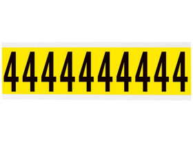 3440-*, Цифра 1, черный на желтом, 22*57 мм, 10 цифр на карте, 25 карт, B-499 (нейлон)