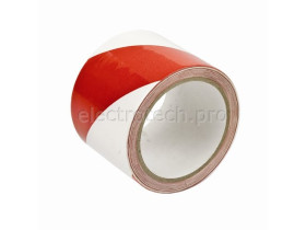 Лента маркировочная напольная Brady прочная для разметки,красно- 1, белая, 75x16500 мм, b-950, Самоклеющийся, Винил, Рулон